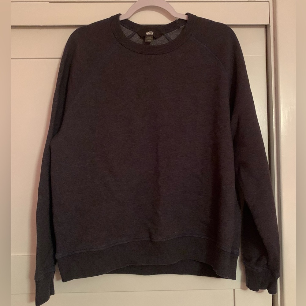 REI Co-Op Pullover Crewneck Sweatshirt Dark Gray Women's Sz L